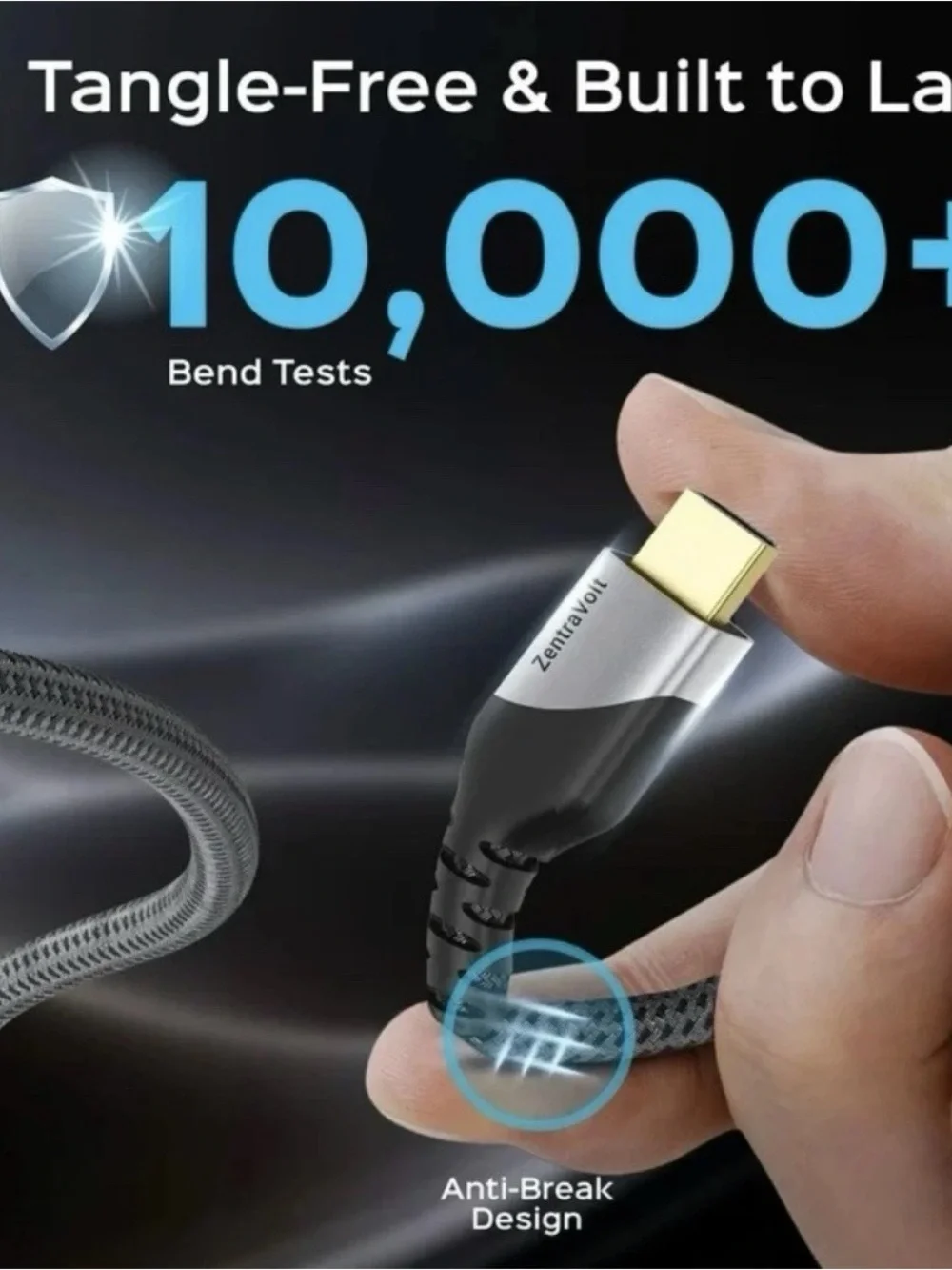 8K Ultra High Speed HDMI Cable - Black & Silver